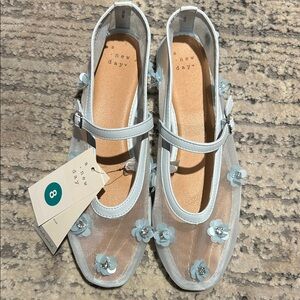 A New Day Women's Blue Floral Mesh Flats